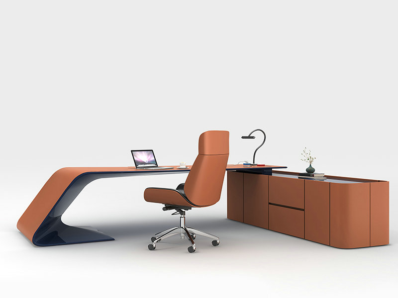 办公家具老板桌简约现代烤漆总裁桌时尚经理办公桌椅组合