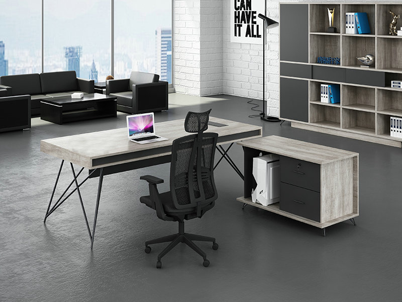 几何系列经理桌主管桌老板桌总裁桌老板办公桌单人办公家具