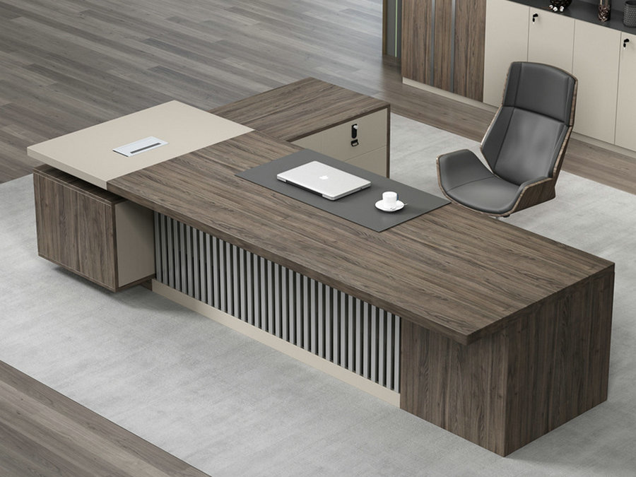 新老板桌公司办公桌总裁桌简约现代桌椅组合总经理大班台轻奢家具