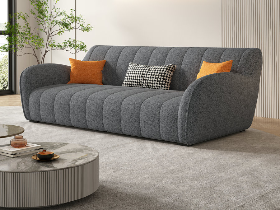 意式极简科技布沙发客厅简约现代北欧小户型三人布艺沙发组合