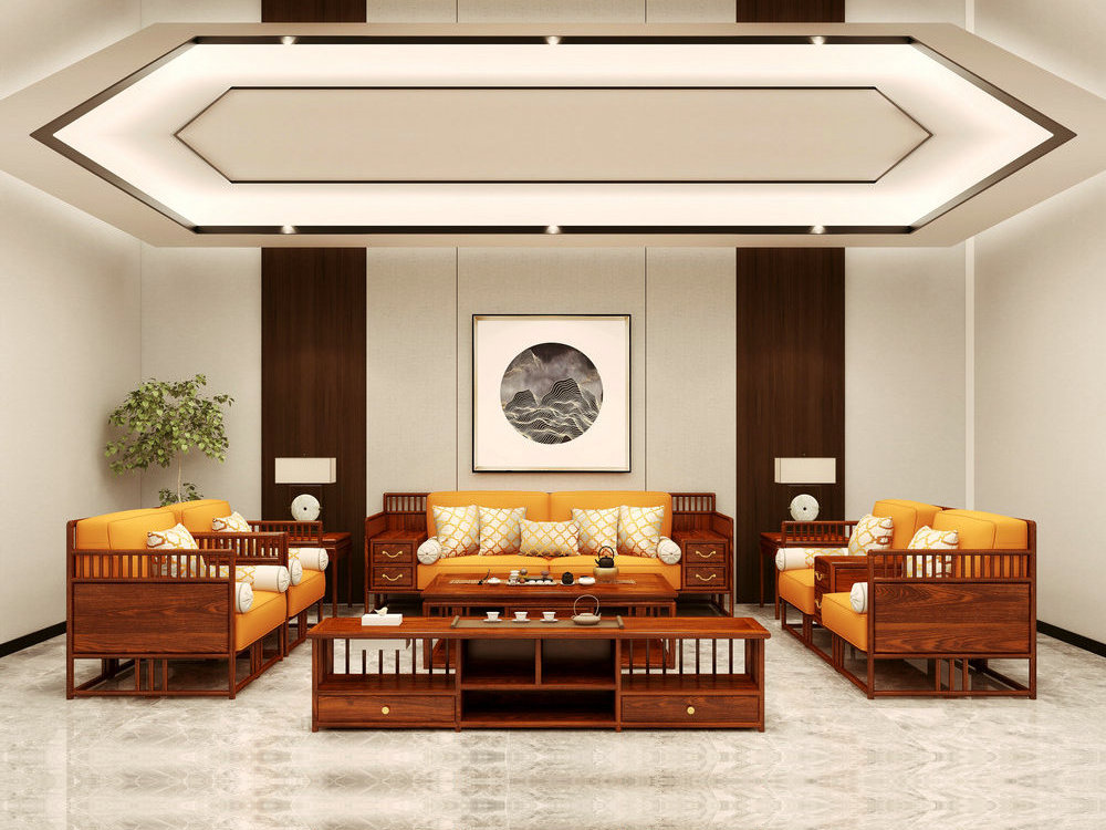 叶梨刺猬紫檀沙发花梨木沙发红木沙发中式家具仿古客厅全实木沙发组合